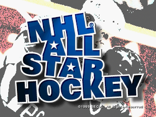NHL All-Star Hockey title screen for Sega Saturn